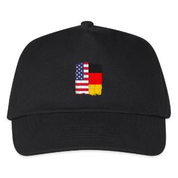 Allemand Américain US Flagge Allemagne - Casquette de baseball Enfant - noir - Devant