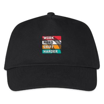 Work Hard Drift Harder Drifting Auto Tuning Drifter - Kids’ Baseball Cap - black - Front