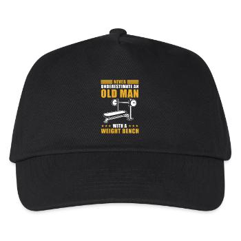 Weight bench fitness training saying funny - Kids’ Baseball Cap - black - Front