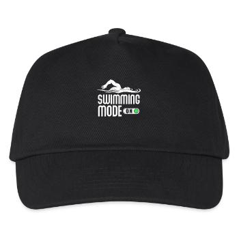 Schwimmen Schwimmer Geschenk - Kinder Basecap - Schwarz - Vorne