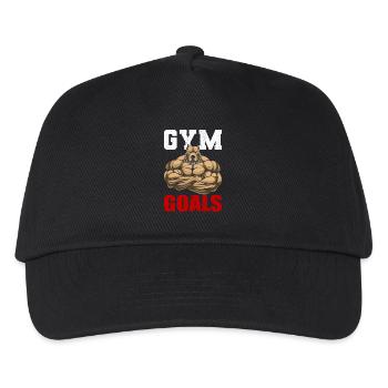 Gym Goals - Kids’ Baseball Cap - black - Front