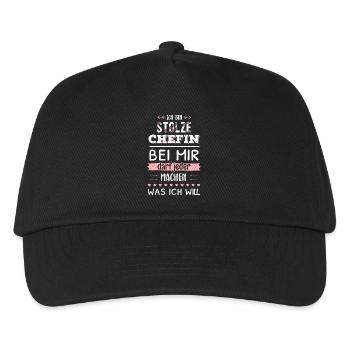 Stolze Chefin Geschenkidee Unternehmerin Business - Kinder Basecap - Schwarz - Vorne