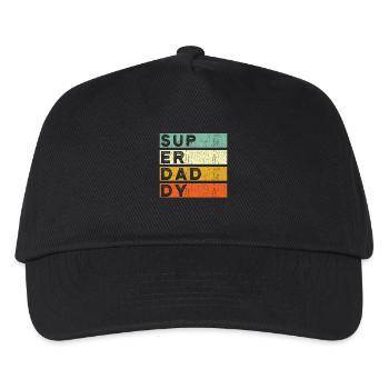 Papa Vatertag Geschenk bester Papa - Kinder Basecap - Schwarz - Vorne