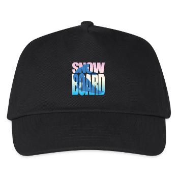Snowboard Snowboard Geschenk für einen Snowboarder - Kinder Basecap - Schwarz - Vorne
