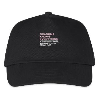 Grandma Knows Everything - Kinder Basecap - Schwarz - Vorne
