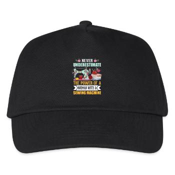Nähen - Kinder Basecap - Schwarz - Vorne