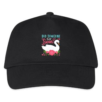 Schwäne Wasservögel Schwan - Kinder Basecap - Schwarz - Vorne