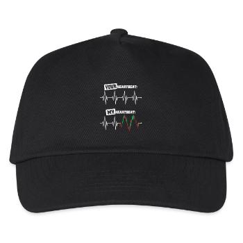 Trader Heartbeat My Heartbeat Stocks Stock Exchange Forex - Kids’ Baseball Cap - black - Front