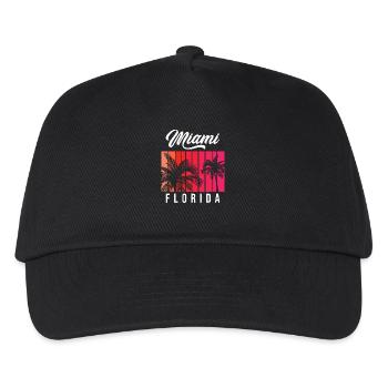 Miami Florida Retro Sunset - Casquette de baseball Enfant - noir - Devant