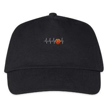Original Ossi: Kult aus dem Osten–Ossi Herzschlag - Kinder Basecap - Schwarz - Vorne