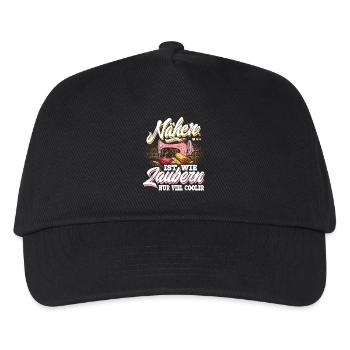 Nähen - Kinder Basecap - Schwarz - Vorne