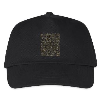 Hieroglyphen Ägypten Schrift Beige Muster - Kinder Basecap - Schwarz - Vorne