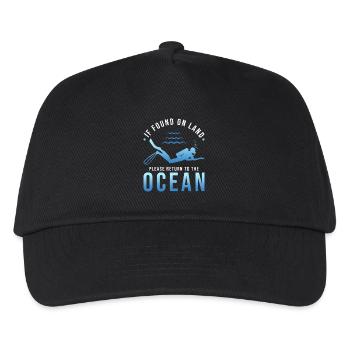 Taucher Geschenk Tauchen Spruch - Kinder Basecap - Schwarz - Vorne
