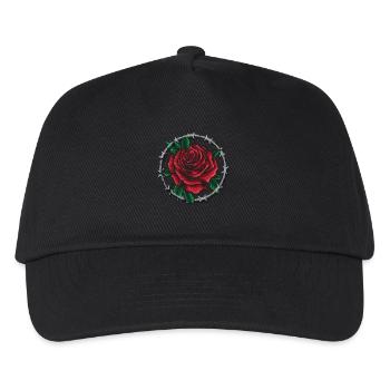 Rose In Barbed Wire - Kids’ Baseball Cap - black - Front