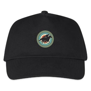 Horse Equestrian Equestrian Retro - Kids’ Baseball Cap - black - Front