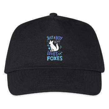 Foxes Fox Fox Lover - Kids’ Baseball Cap - black - Front