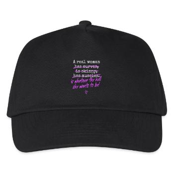 A Real Woman Is Whatever She Wants To Be Feminist - Kids’ Baseball Cap - black - Front