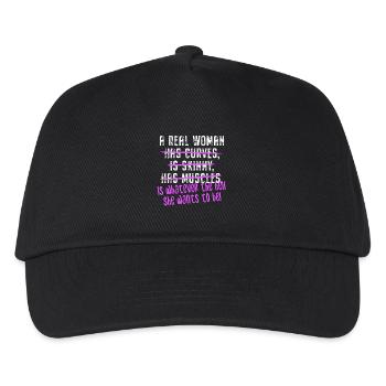 A Real Woman Is Whatever She Wants To Be Feminist - Kids’ Baseball Cap - black - Front