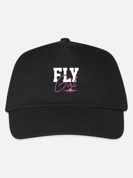 Flugzeug - Kinder Basecap - Schwarz