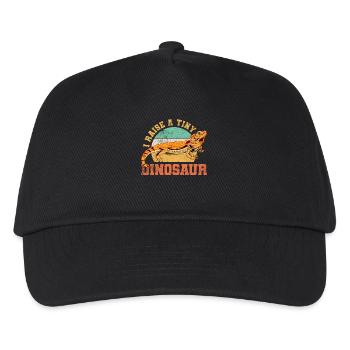 Bartagame Eidechse Reptil Vintage - Kinder Basecap - Schwarz - Vorne