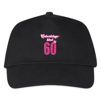 60. Geburtstag 60 Jahre 60er Geburtstagskind - Kinder Basecap - Schwarz - Vorne