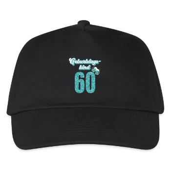 60. Geburtstag 60 Jahre 60er Geburtstagskind - Kinder Basecap - Schwarz - Vorne