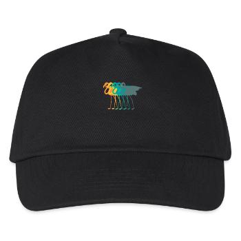 Flamingo Retro - Casquette de baseball Enfant - noir - Devant