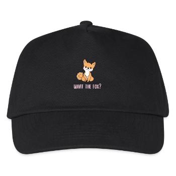 What the fox - Kids’ Baseball Cap - black - Front