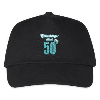 50. Geburtstag 50 Jahre 50er Geburtstagskind - Kinder Basecap - Schwarz - Vorne