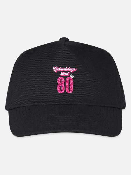 80. Geburtstag 80 Jahre 80er Geburtstagskind - Kinder Basecap - Schwarz