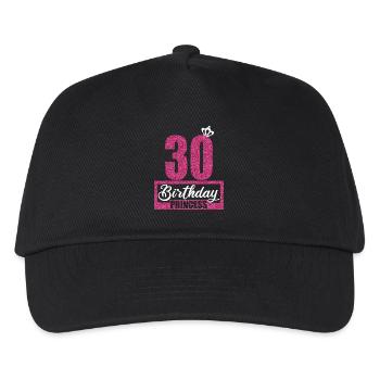 30. Geburtstag 30 Jahre 30er Birthday Princess - Kinder Basecap - Schwarz - Vorne