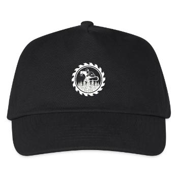 Chainsaw in the Forest Badge - Kids’ Baseball Cap - black - Front