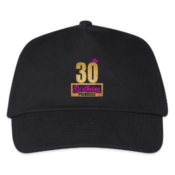 30th Birthday 30 years 30s Birthday Princess - Kids’ Baseball Cap - black - Front
