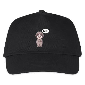 Faultier ist genervt und sagt Nein - Kinder Basecap - Schwarz - Vorne