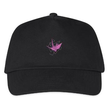 Origami crane as paper form - Kids’ Baseball Cap - black - Front