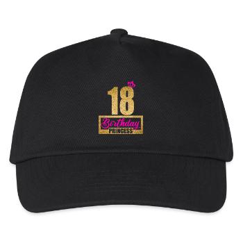 18th birthday 18 years 18th birthday Princess - Kids’ Baseball Cap - black - Front
