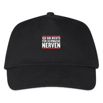 Ich bin nichts für schwache Nerven - Kinder Basecap - Schwarz - Vorne