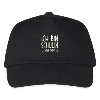 Ich bin Schuld Schuldig lustige sprüche - Kinder Basecap - Schwarz - Vorne