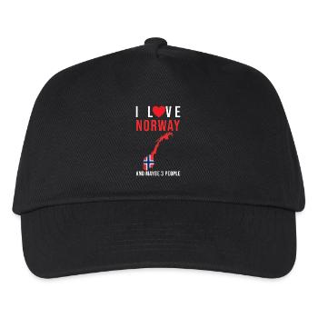Norwegen Ich liebe Norwegen - Kinder Basecap - Schwarz - Vorne