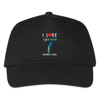 Schweden Ich liebe Schweden - Kinder Basecap - Schwarz - Vorne