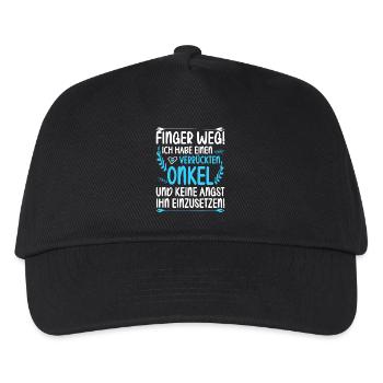 Finger weg ich habe einen verrückten Onkel und - Kinder Basecap - Schwarz - Vorne