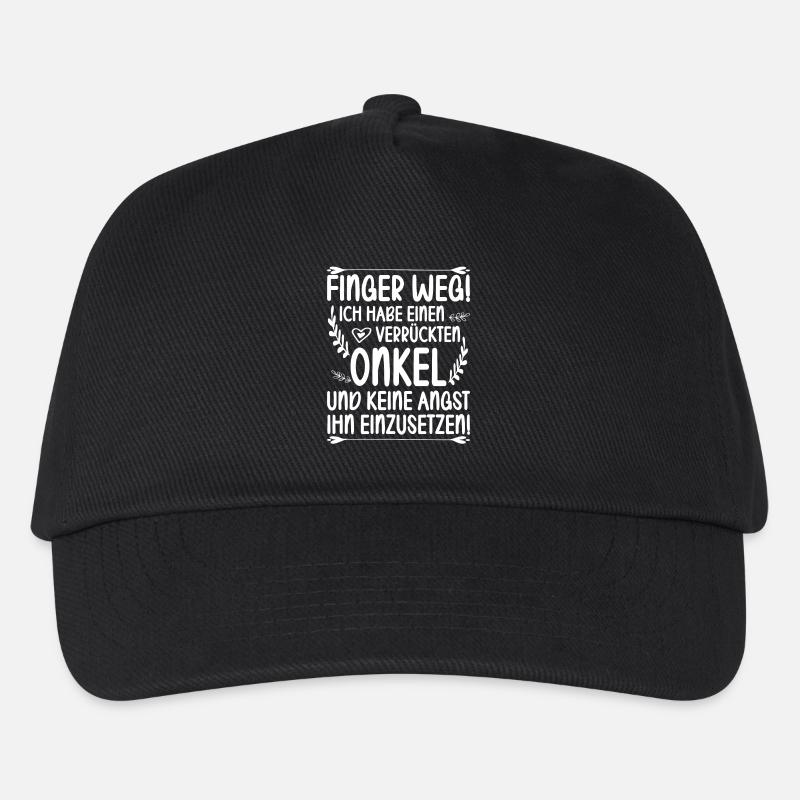 Finger weg ich habe einen verrückten Onkel und - Kinder Basecap - Schwarz
