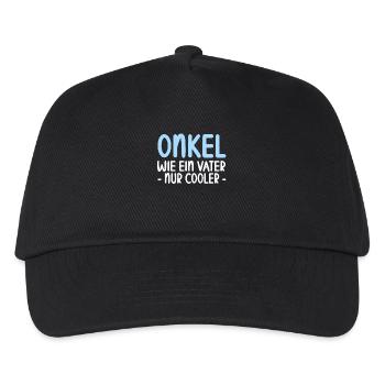 Onkel Wie ein Vater nur cooler lustiges Onkel - Kinder Basecap - Schwarz - Vorne