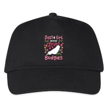 Wellensittich Sittich Wellensittich-Liebhaber - Kinder Basecap - Schwarz - Vorne
