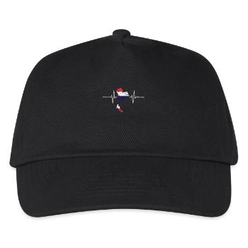 Thailand with heartbeat ECG Vintage Flag - Kids’ Baseball Cap - black - Front