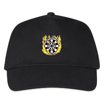 Dartboard in flames - Kids’ Baseball Cap - black - Front