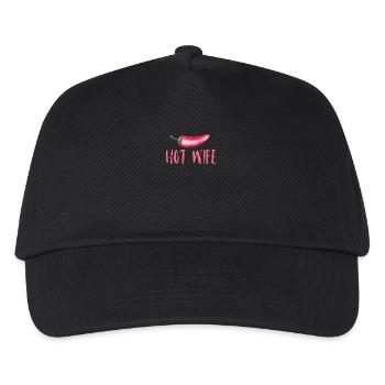 Hot Wife Chilli Spruch für Väter - Kinder Basecap - Schwarz - Vorne