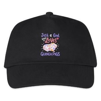 Meerschweinchen Meerschweinchen-Liebhaber - Kinder Basecap - Schwarz - Vorne