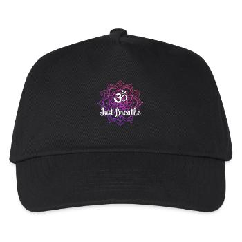 Just Namaste Breathe Yoga Mandala Zen Lotus Tattoo - Kinder Basecap - Schwarz - Vorne