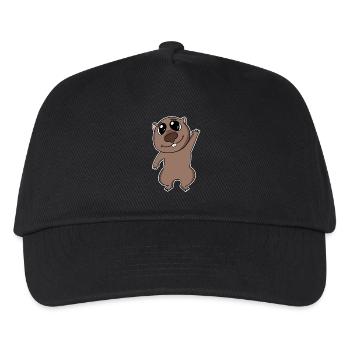 Wombat motif mignon mignon animal - Casquette de baseball Enfant - noir - Devant